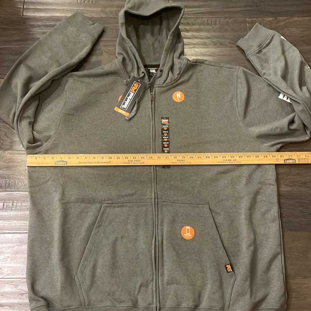 Timberland Pro Rain Repel Sport Full Zip Hoodie Sweatshirt Jacket Mens 3XLT Tall - Picture 12 of 16